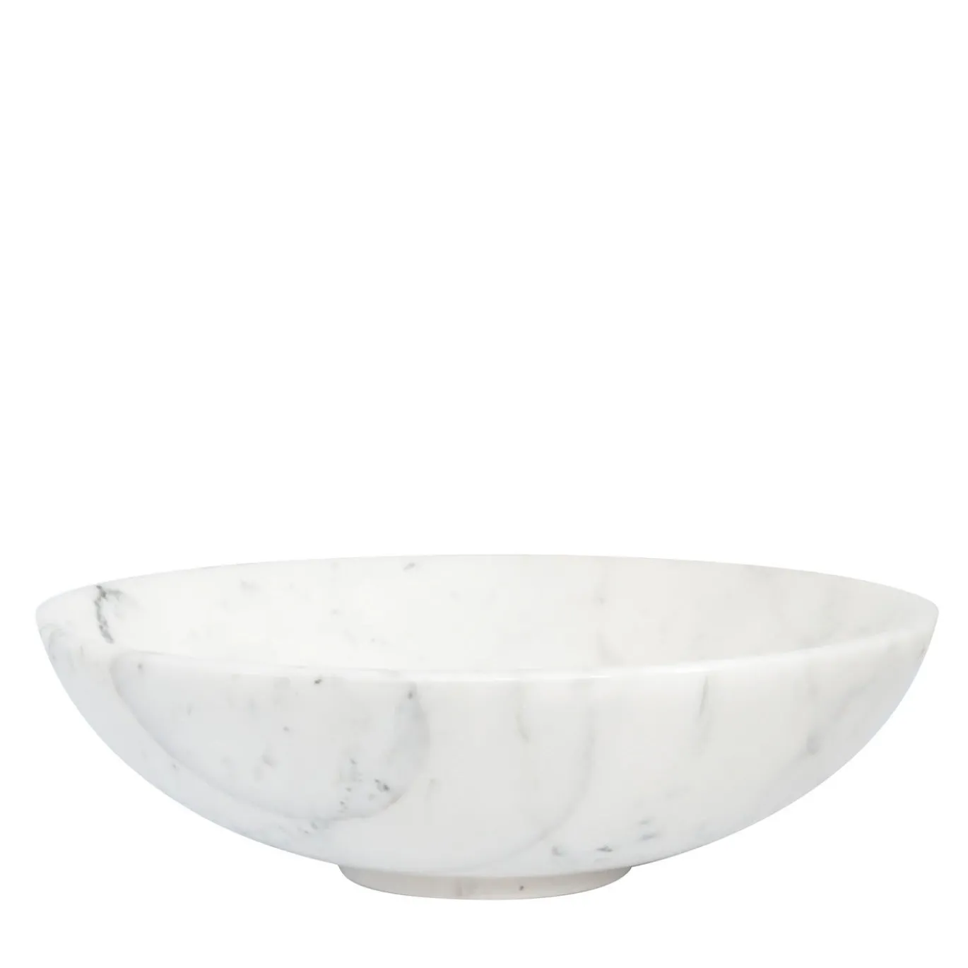 Fruttiera in marmo bianco di Carrara