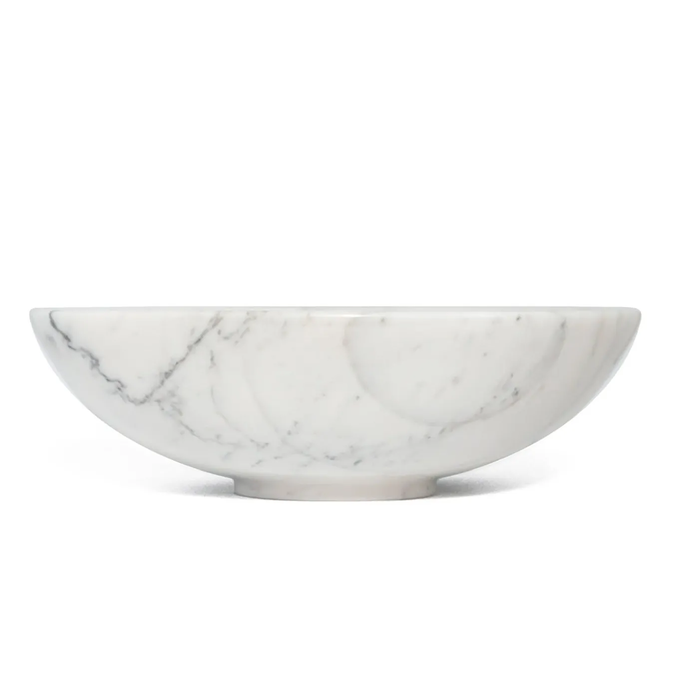 Fruttiera in marmo bianco di Carrara
