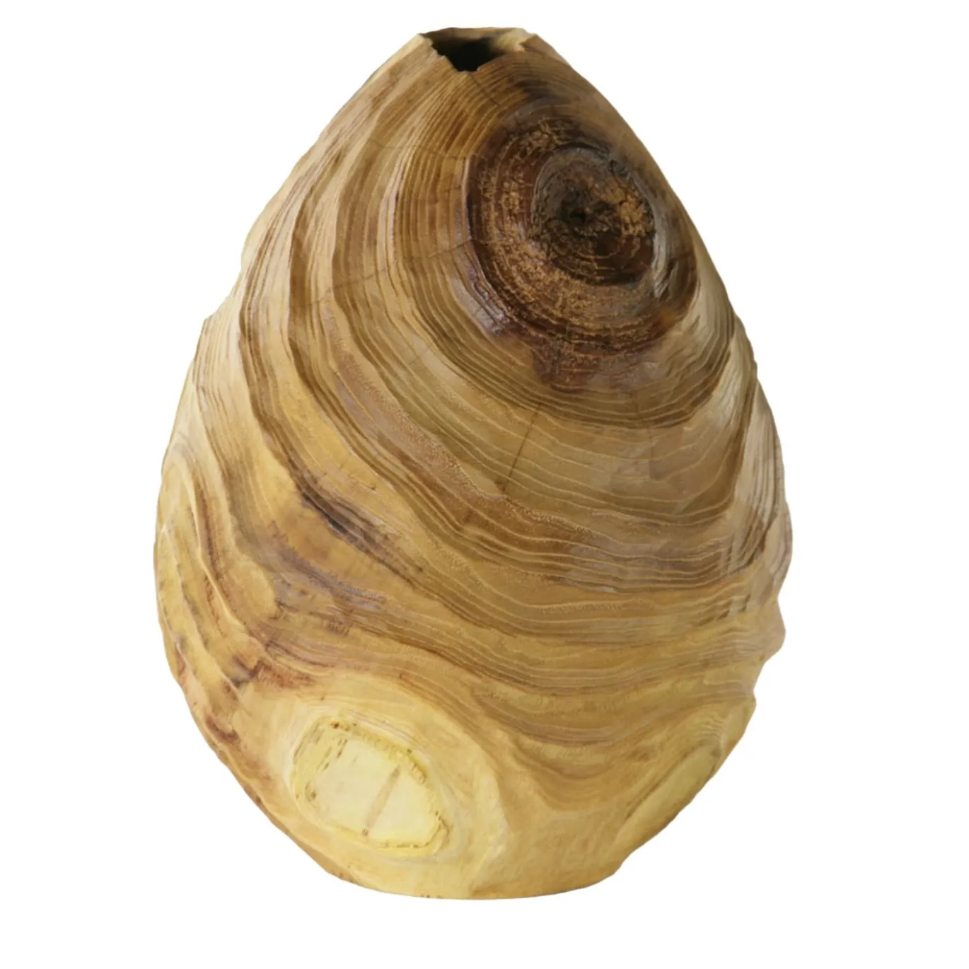 FTG Vaso di legno scanalato