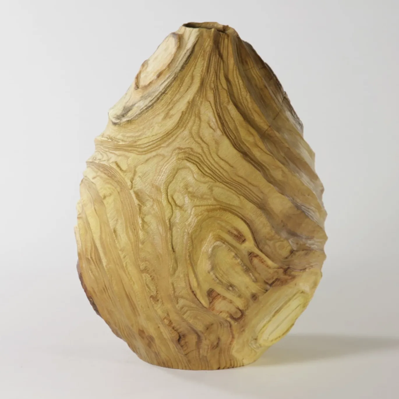 FTG Vaso di legno scanalato