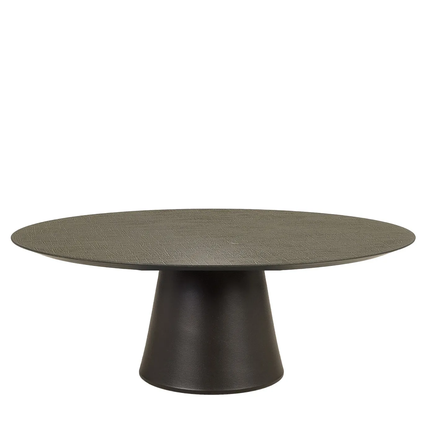 Fungo Tavolino Tondo Grande Con Top In Resina Decorata Color Bronzo