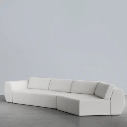 Futura White Leather Sofa