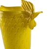 Gallo Vaso alto in vetro giallo zoomorfo