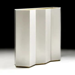 Gemma Armadio in legno bianco-grigio a zig-zag
