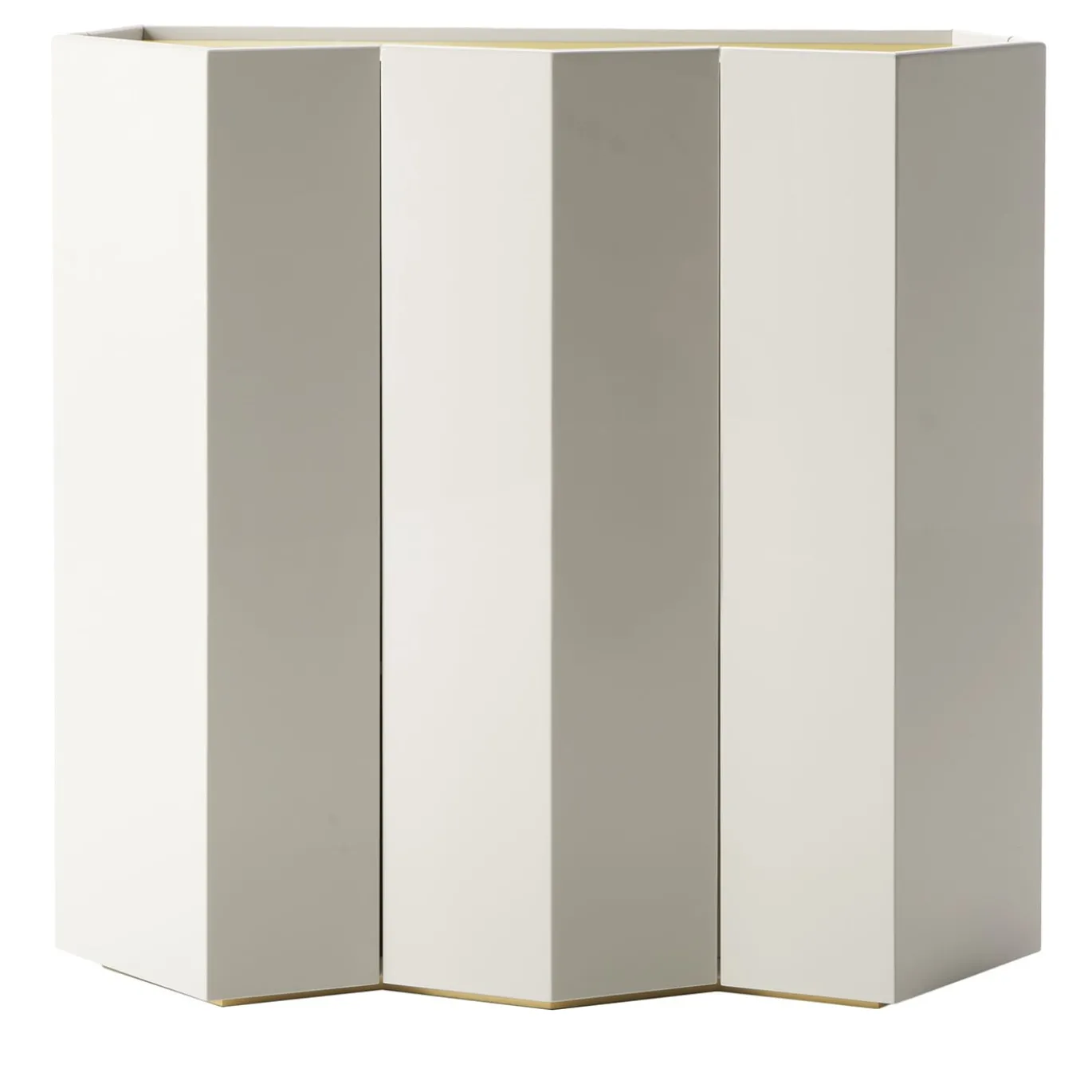 Gemma Armadio in legno bianco-grigio a zig-zag
