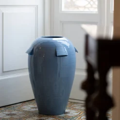 Giara Vaso in Ceramica Azzurro Chiaro (H 60 cm | 23.6