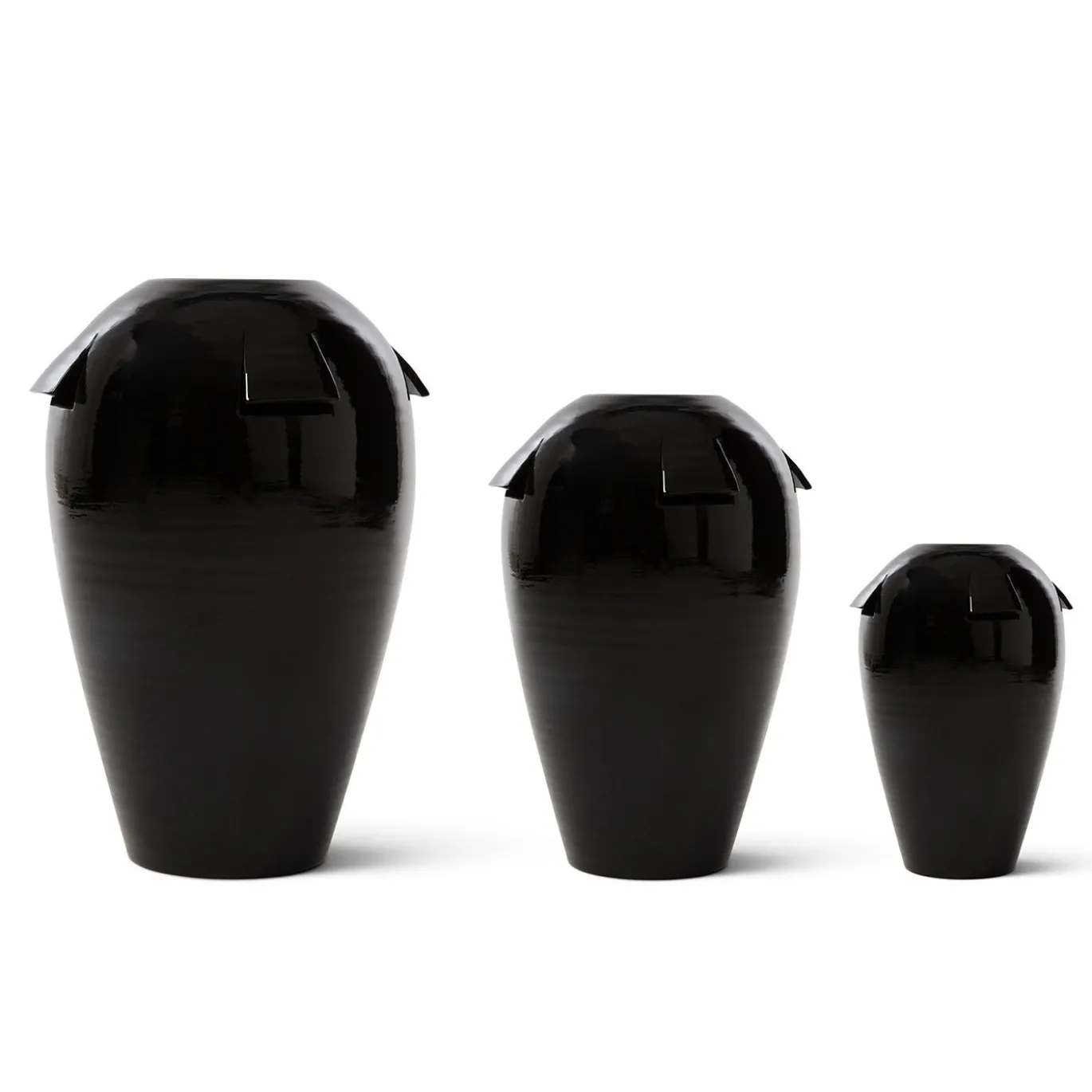 Giara Vaso in Ceramica Nero (H 90 cm | 35.4")