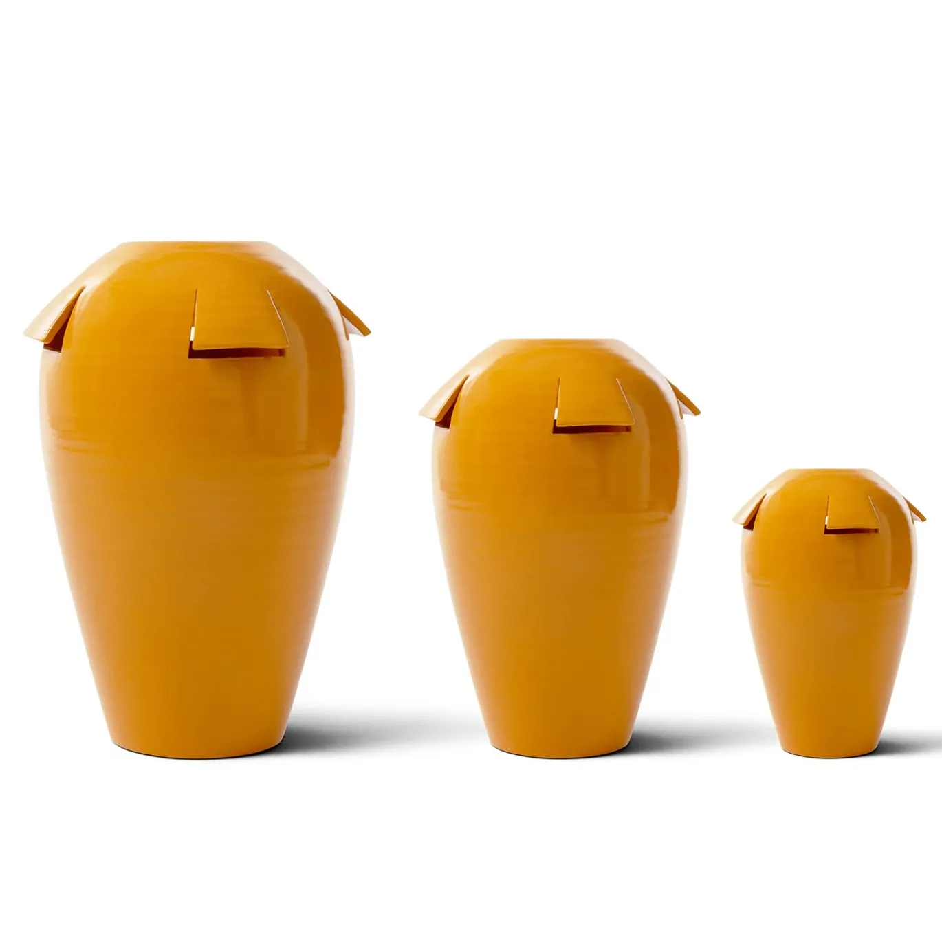 Giara Vaso in Ceramica Senape (H 40 cm | 15.7")