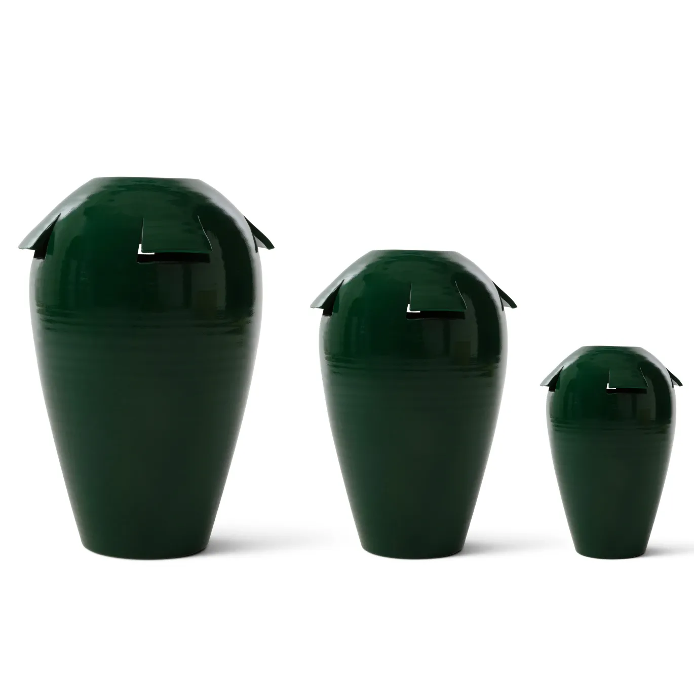 Giara Vaso in Ceramica Verde (H 40 cm | 15.7")