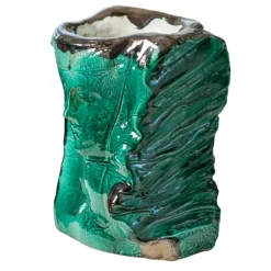 Giulia E Il Mare Vaso scultura in ceramica policroma
