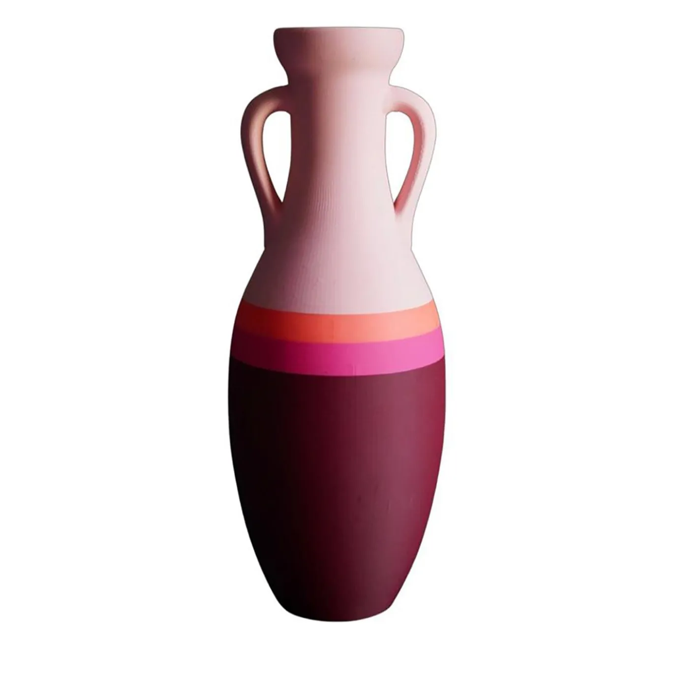 Giulio Cesare Anfora XL Borgogna Fucsia Arancione e Rosa