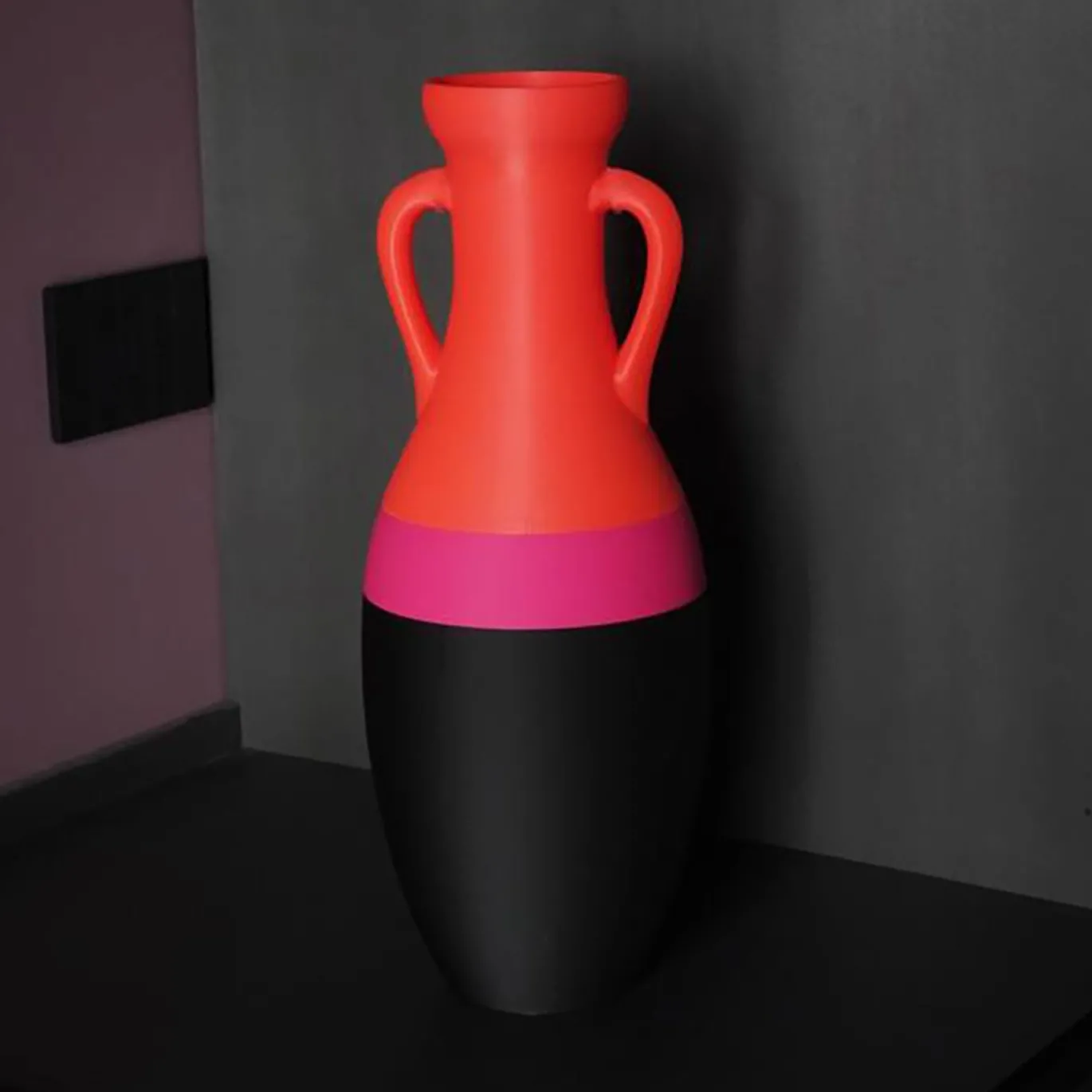 Giulio Cesare XL Anfora nera fucsia e arancione #1