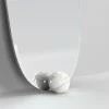 1931 Glass And Calacatta Marble Floor Mirror