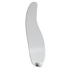 1931 Glass And Calacatta Marble Floor Mirror
