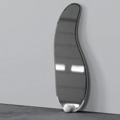 1931 Glass And Calacatta Marble Floor Mirror