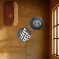 Gob 5 Piatto in Ceramica Bianco e Nero