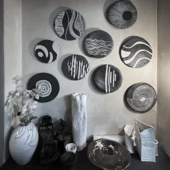 Gob 5 Piatto in Ceramica Bianco e Nero
