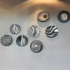 Gob 12 Piatto in Ceramica Bianco e Nero