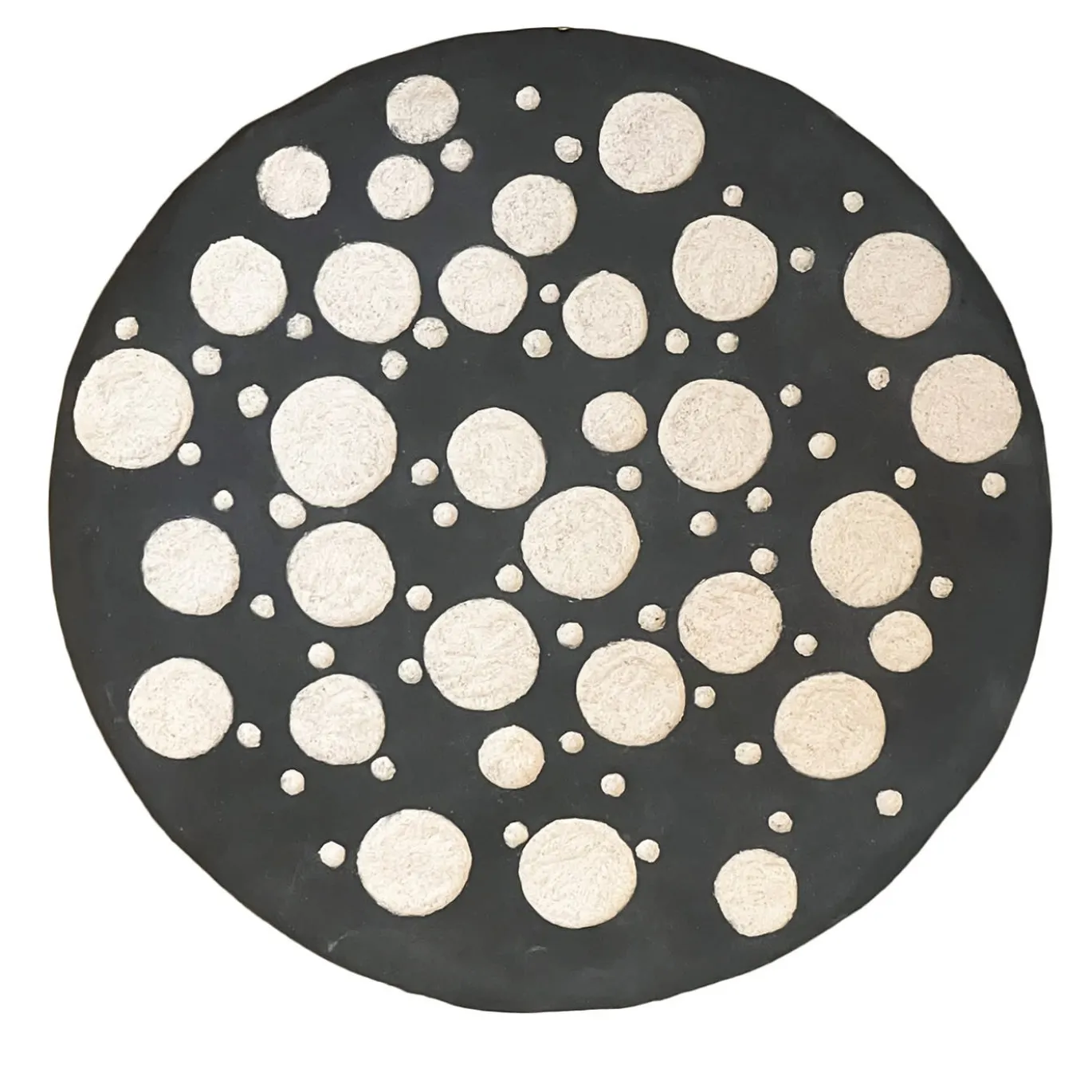 Gob 13 Piatto in Ceramica Bianco e Nero