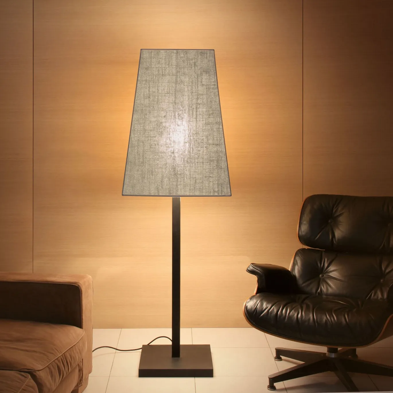 Grande lampada da terra Woody