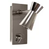 G+T Sconce in nichel lucido con inserto in pelle