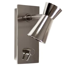 G+T Sconce in nichel lucido con inserto in pelle