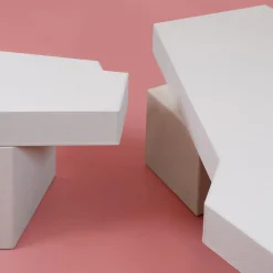 Hiri White Leather Coffee Table