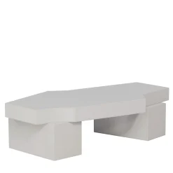 Hiri White Leather Coffee Table