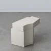 Hiri White Leather Side Table