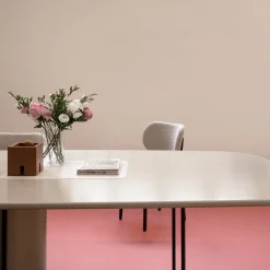 Horus lacquered glossy gray dining table