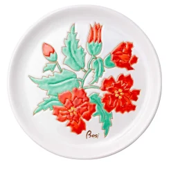 I Fiori Rosso Piatto Decorativo