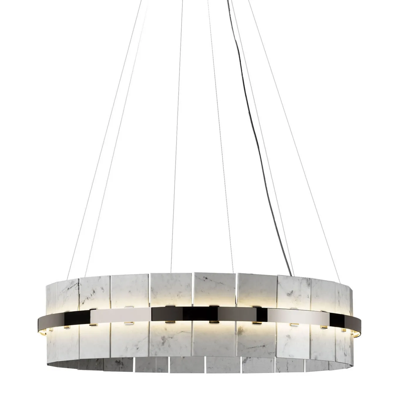 Il lampadario circolare in marmo