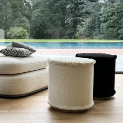 Il pouf - Bouclè Crema