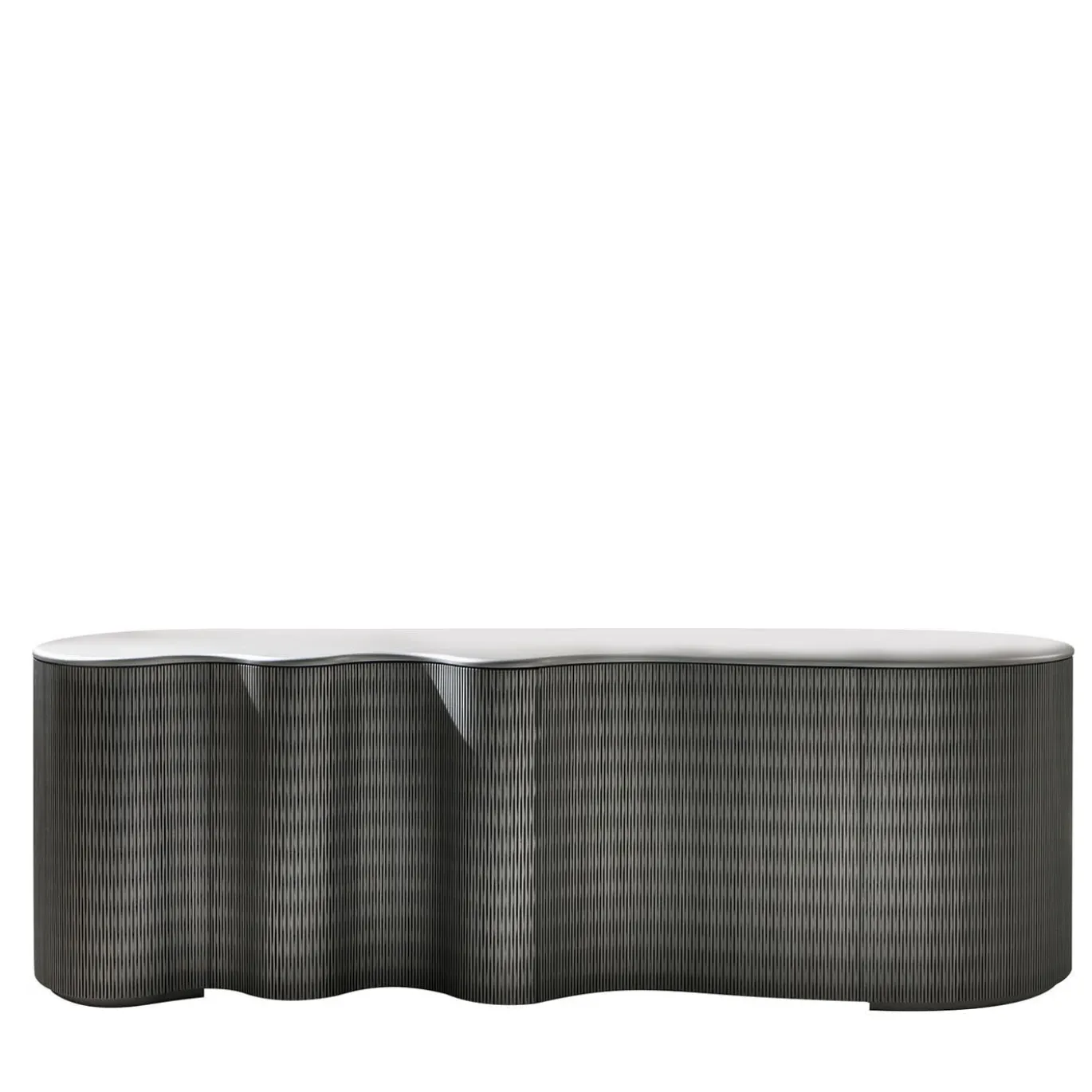Infinity Credenza ondulata a 2 porte in Lacca 61 Stagno