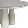 Isotopo L - Tavolo da pranzo rotondo in marmo grigio Billiemi