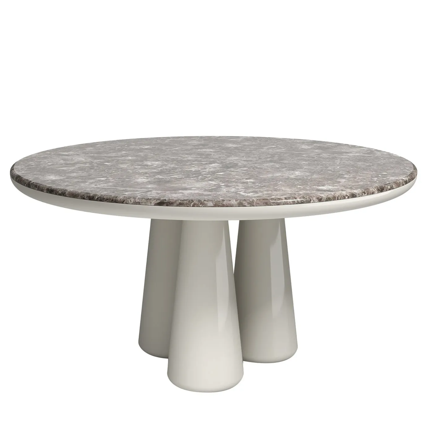 Isotopo L - Tavolo da pranzo rotondo in marmo grigio Billiemi