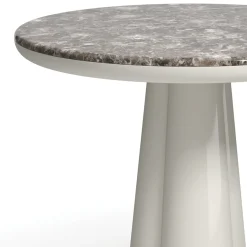 Isotopo S - Tavolo da pranzo rotondo in marmo grigio Billiemi