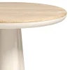 Isotopo S - Tavolo da Pranzo Rotondo in Travertino Beige