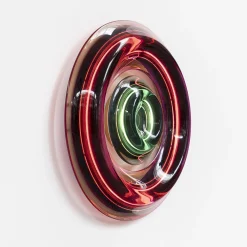 Joy Circle Lampada da parete in resina rossa e verde