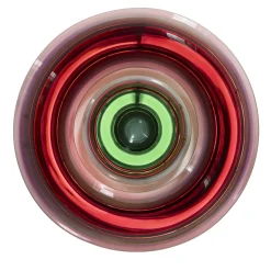 Joy Circle Lampada da parete in resina rossa e verde