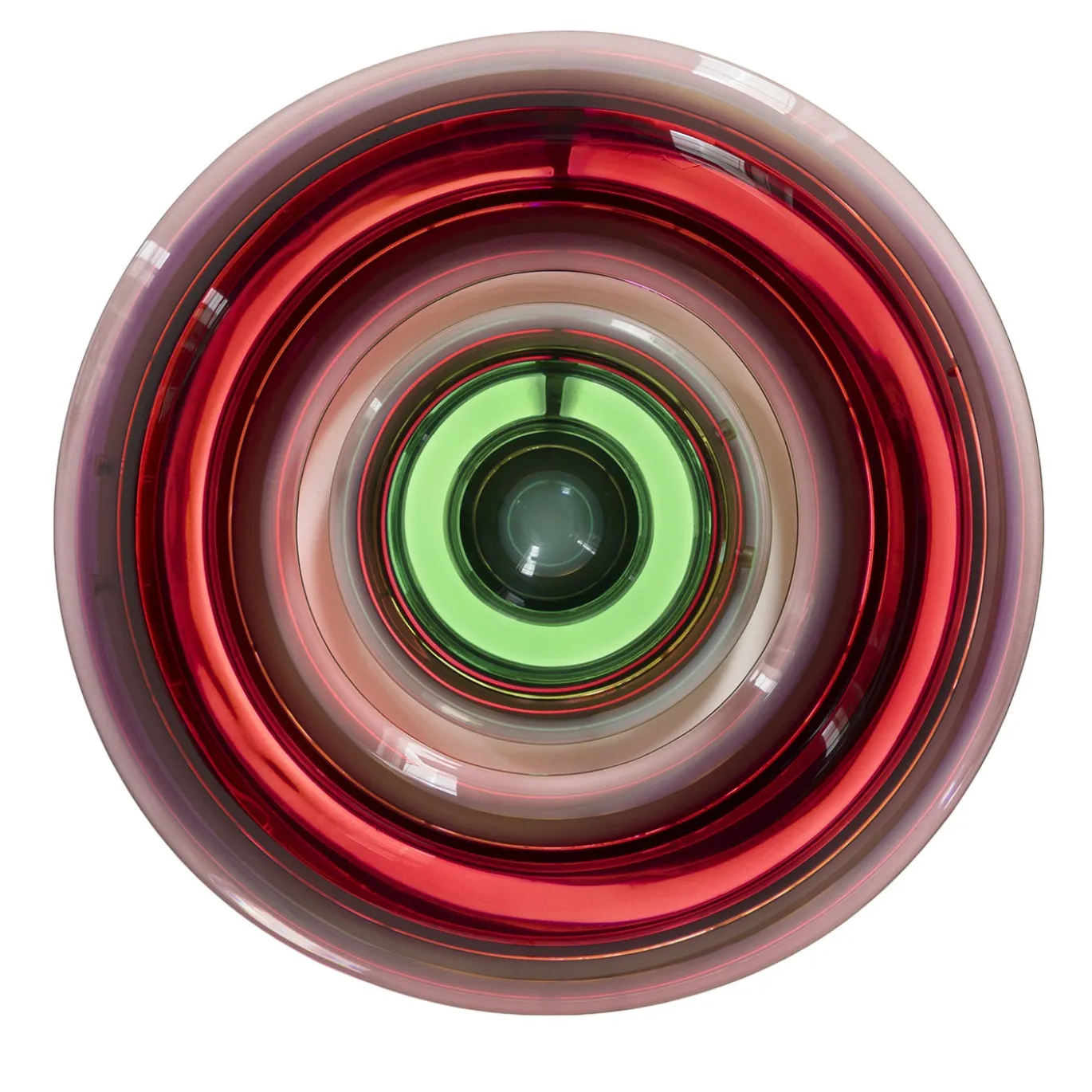 Joy Circle Lampada da parete in resina rossa e verde