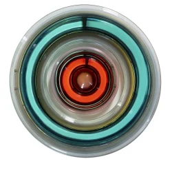 Joy Circle Lampada da parete in resina azzurra e rossa