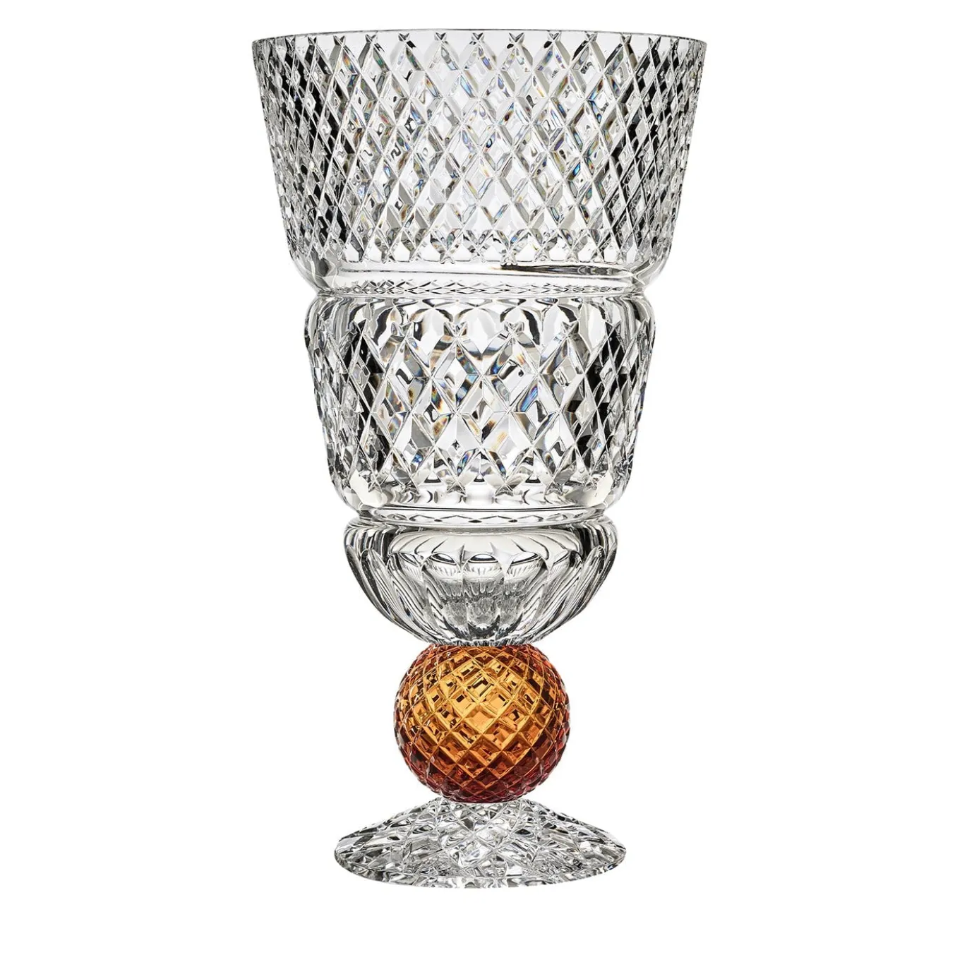 Katherine vaso grande conico con sfera d'ambra