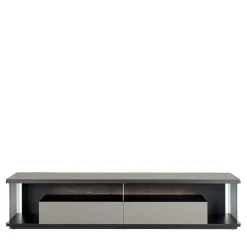 Kukei Credenza Simmetrica in Legno di Frassino e Pelle