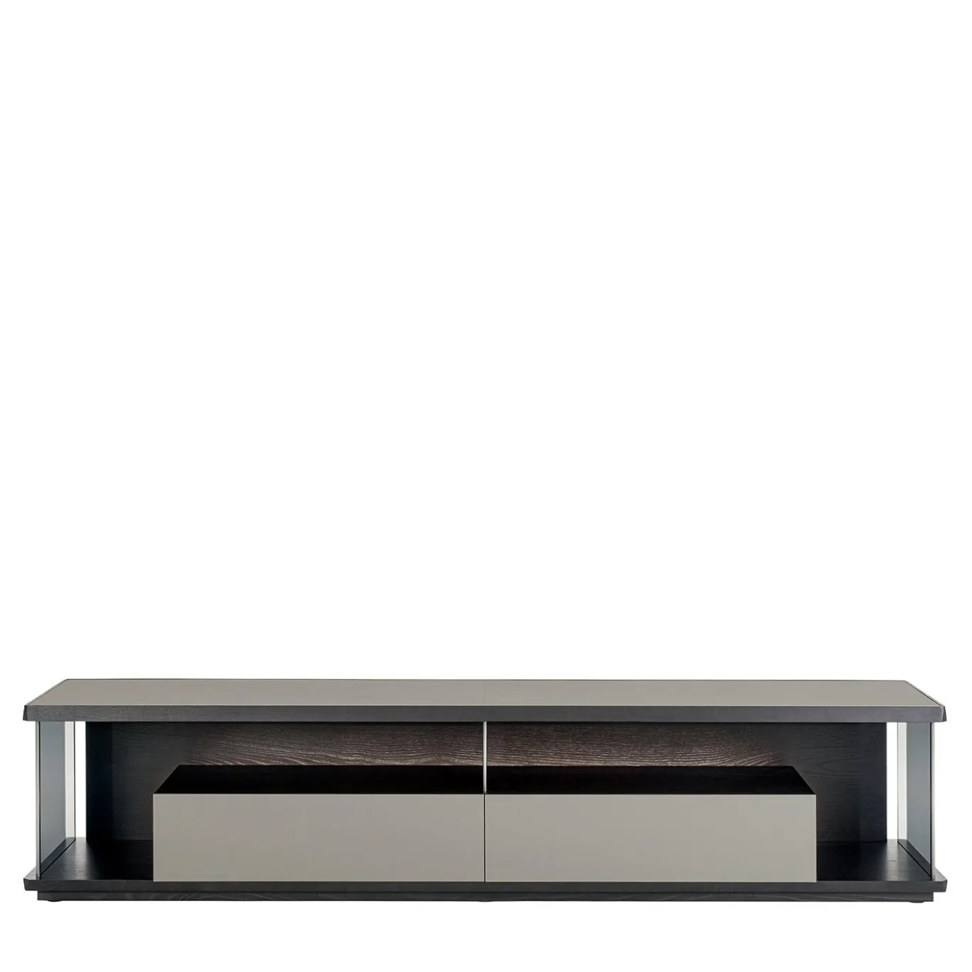 Kukei Credenza Simmetrica in Legno di Frassino e Pelle