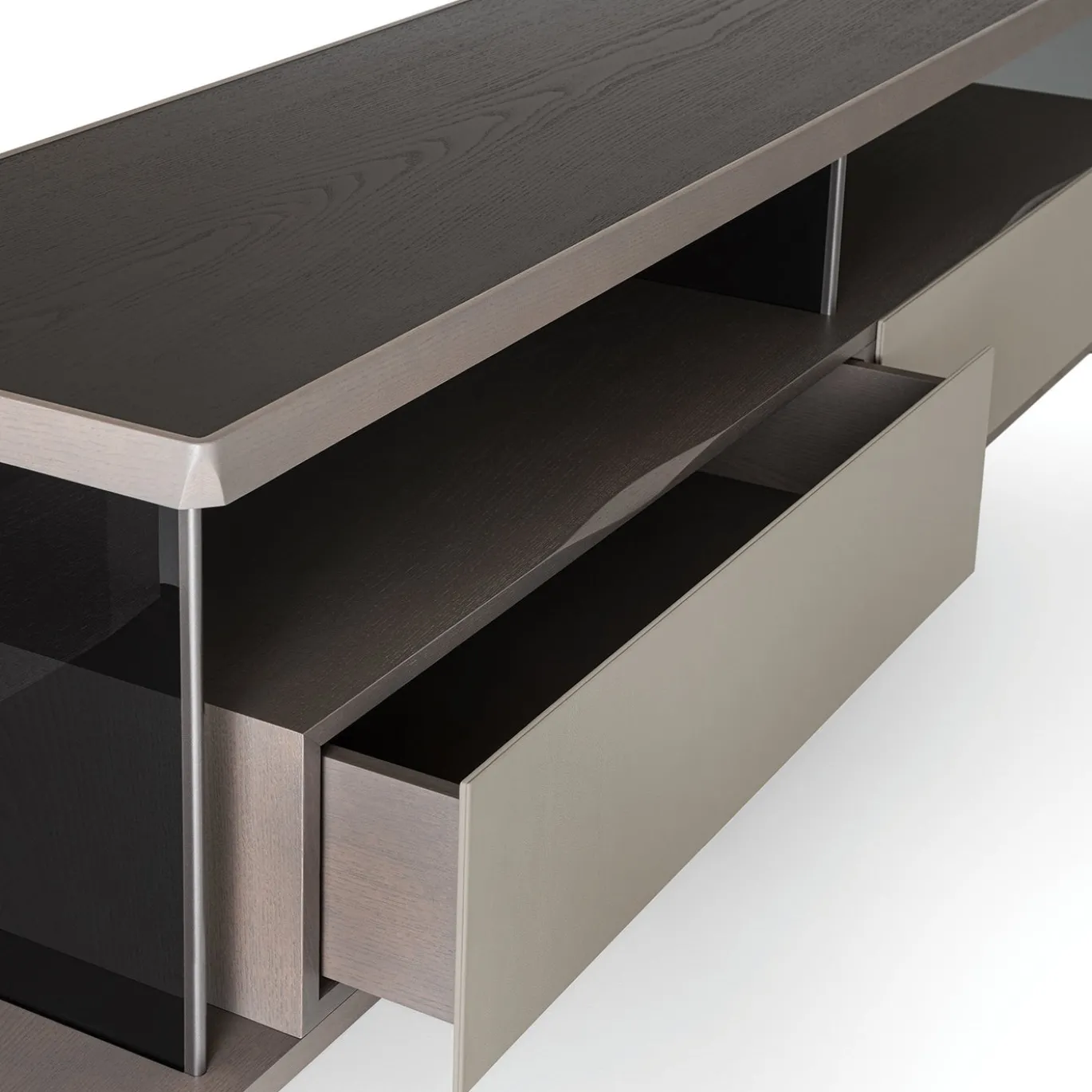 Kukei Sideboard in Legno di Frassino Asimmetrico