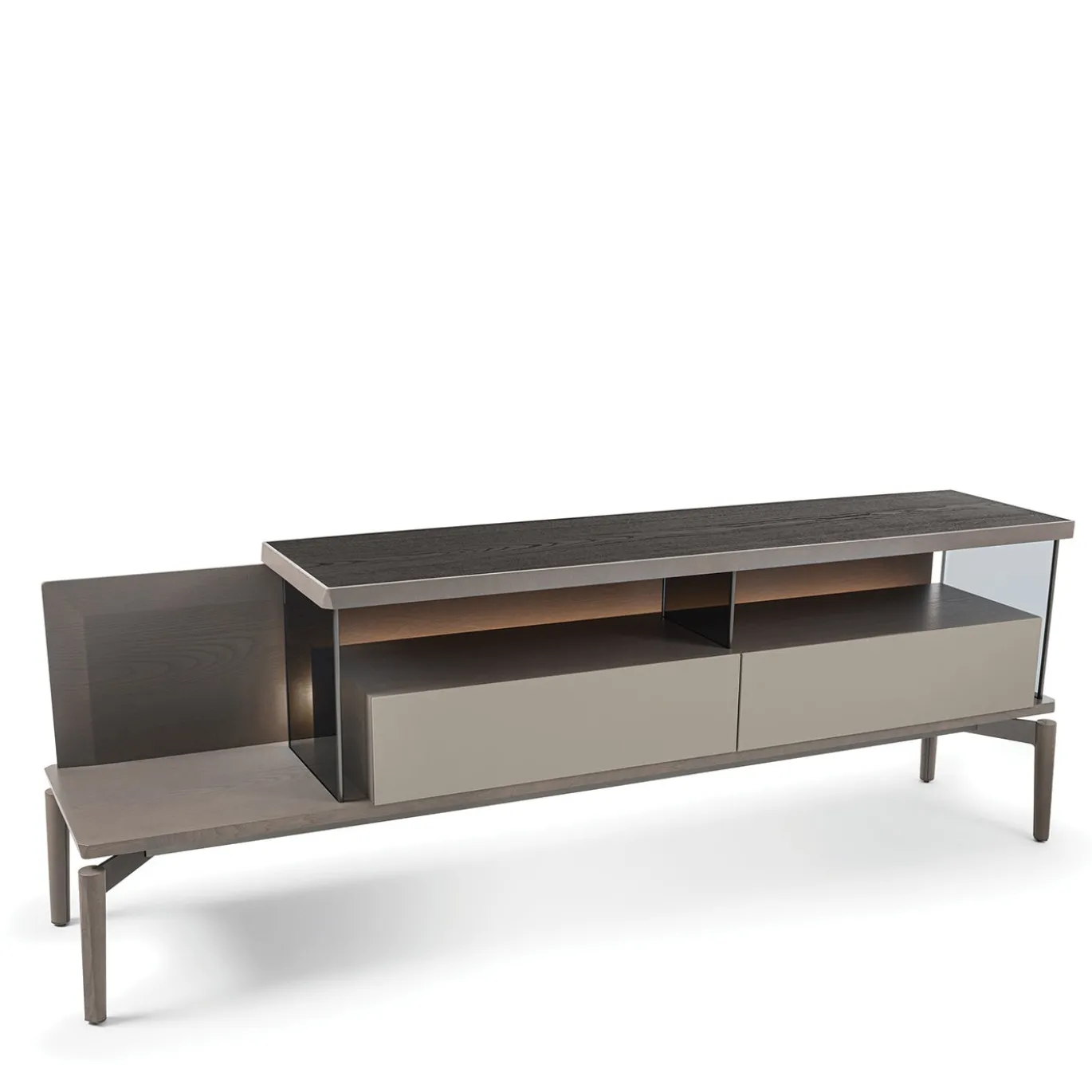 Kukei Sideboard in Legno di Frassino Asimmetrico