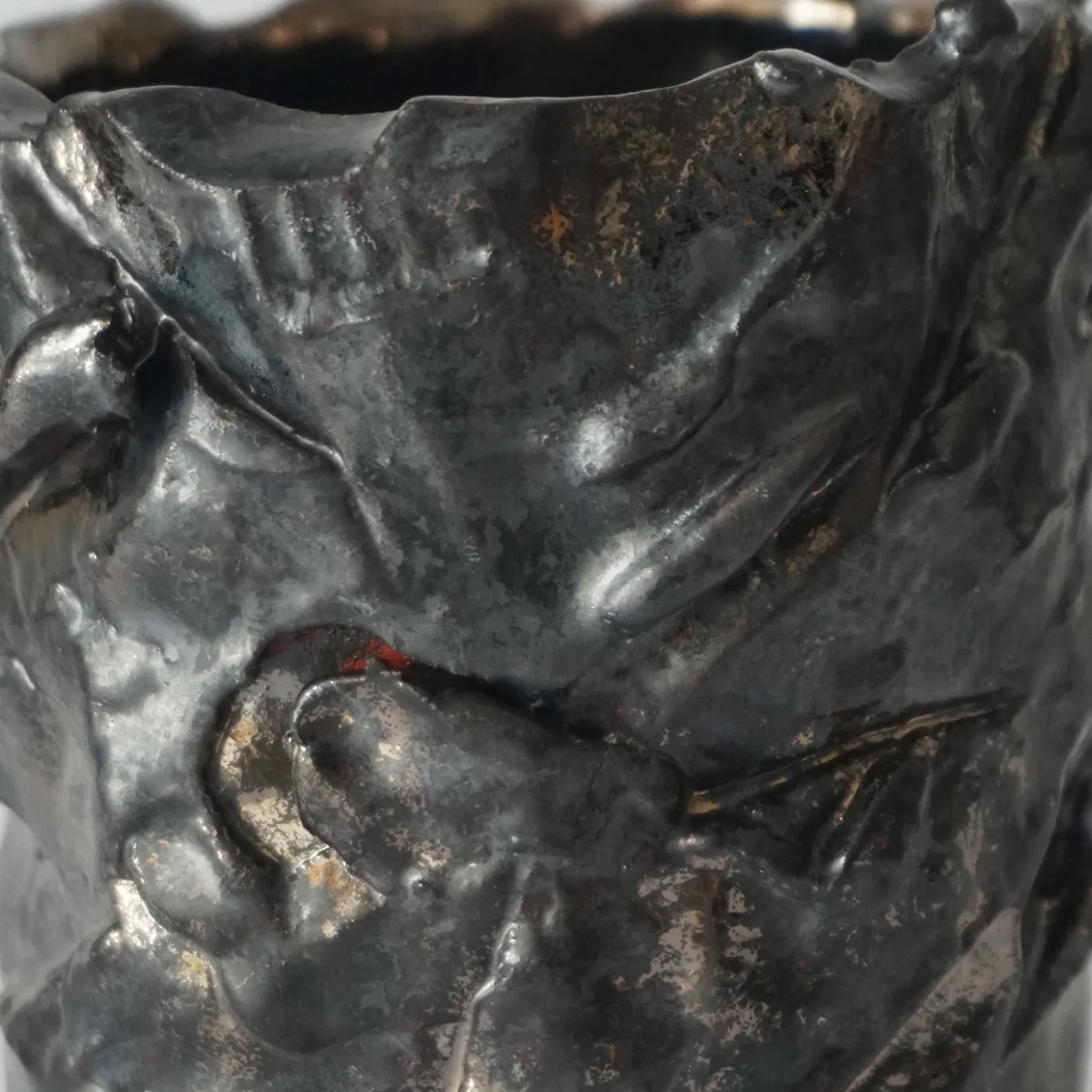Kurinuki Vaso in Ceramica Bronzo #2