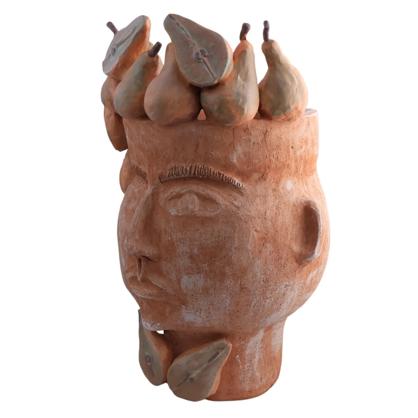 La Dama Di Corte Delle Pere Vaso figurativo in terracotta