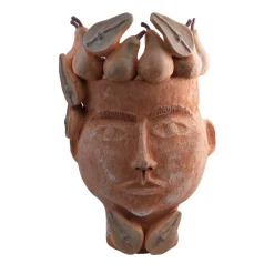 La Dama Di Corte Delle Pere Vaso figurativo in terracotta